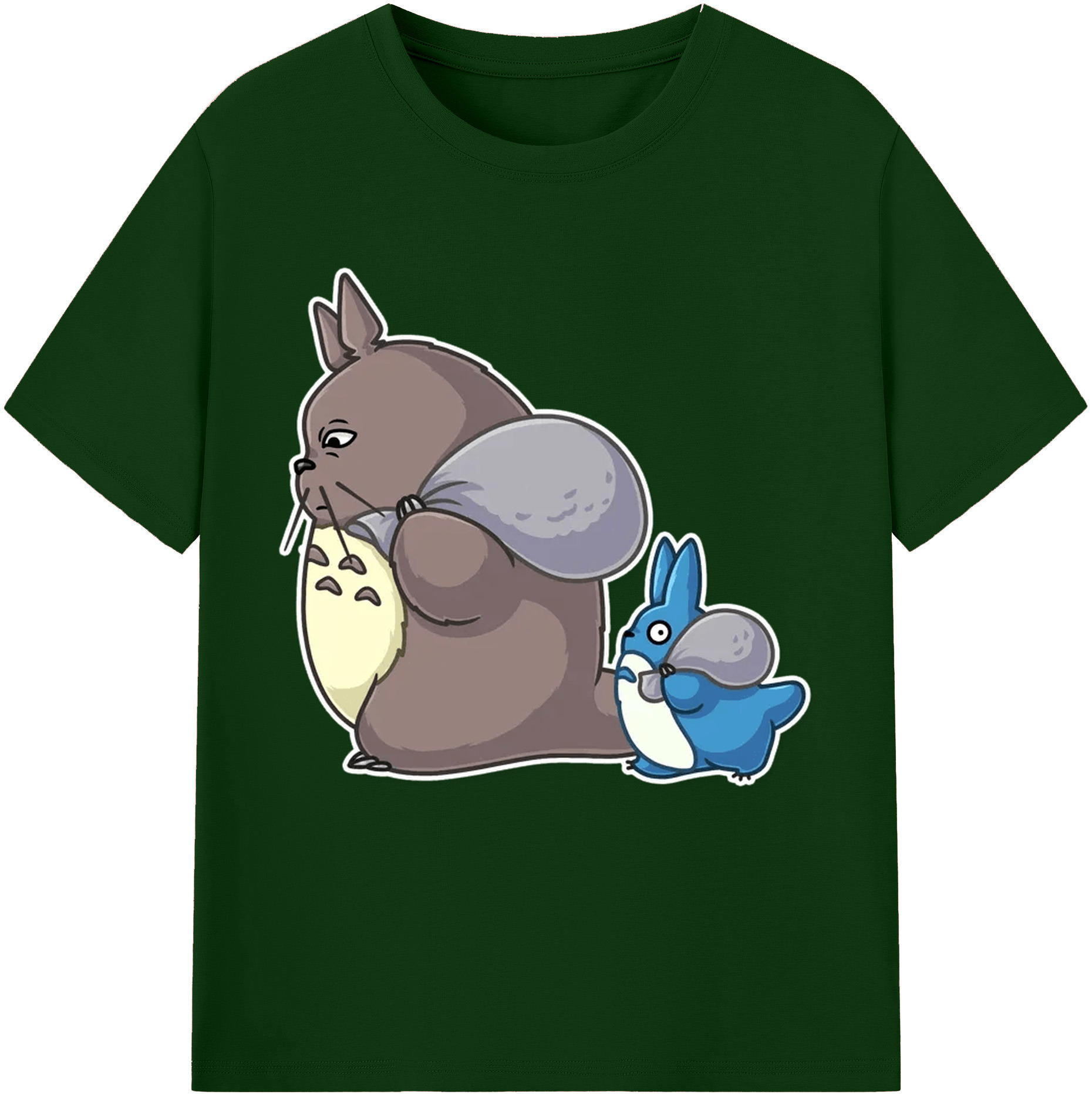 （画像用） となりのトトロ 草壁メイ 草壁サツキ My Neighbor Totoro Satsuki Kusakabe Mei Kusakabe 綿100％半袖Tシャツ（フロントプリント）